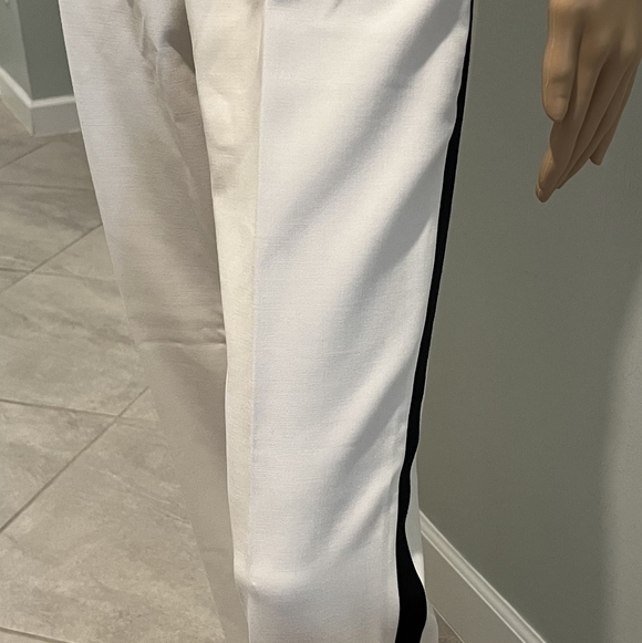 Trina Turk Norikko 2 White Pants With Black Stripe Size 12 NWT - Picture 6 of 16